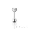 INTERNALLY THREADED HAMMERED HEART TOP 316L SURGICAL STEEL LABRET